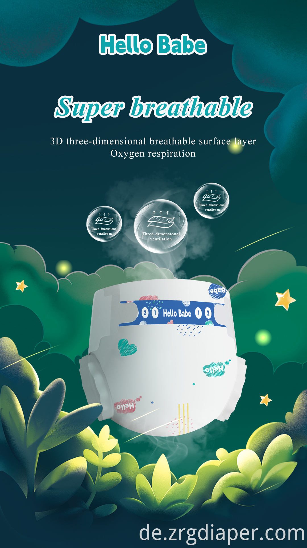 Super soft disposable baby pants diapers